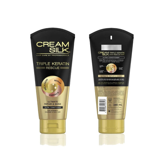 Cream Silk Conditioner Triple Keratin Rescue Gold Ultimate Repair and Shine 340ml