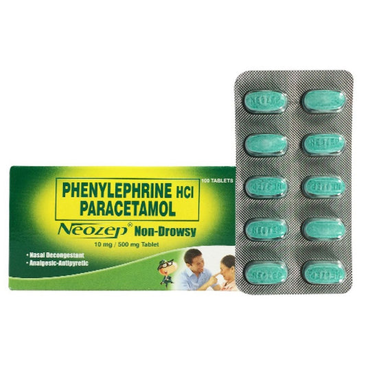 Neozep Non-Drowsy 10mg / 500mg 10 Tablets