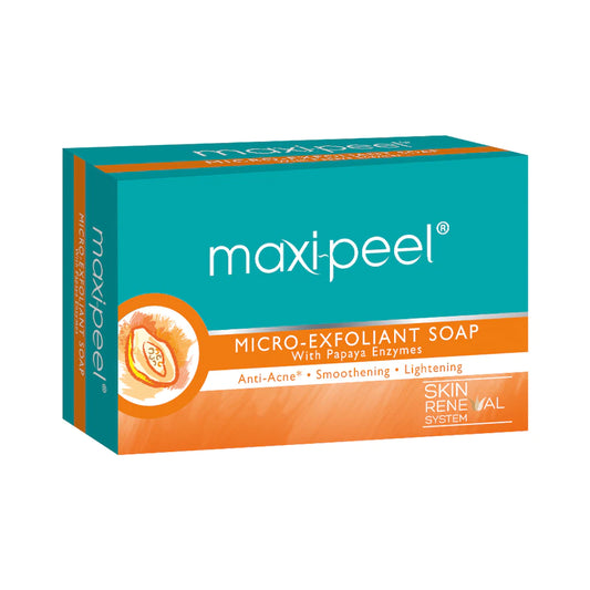 Maxi-Peel - Micro-Exfoliant Soap with Papaya Enzymes - Anti Acne - Smoothening - Lightening - Skin Renewal System - 125G